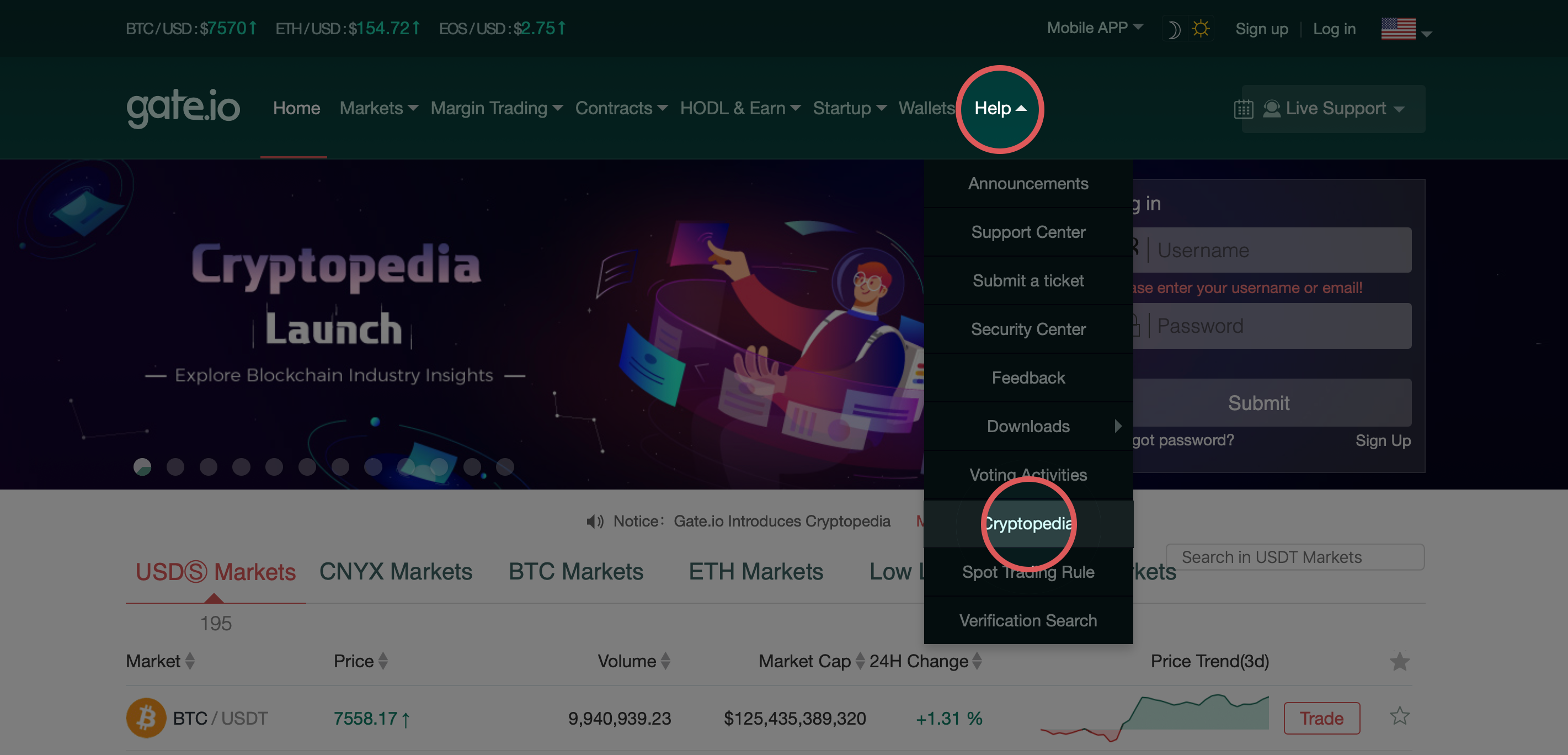 buying crypto on gate.io