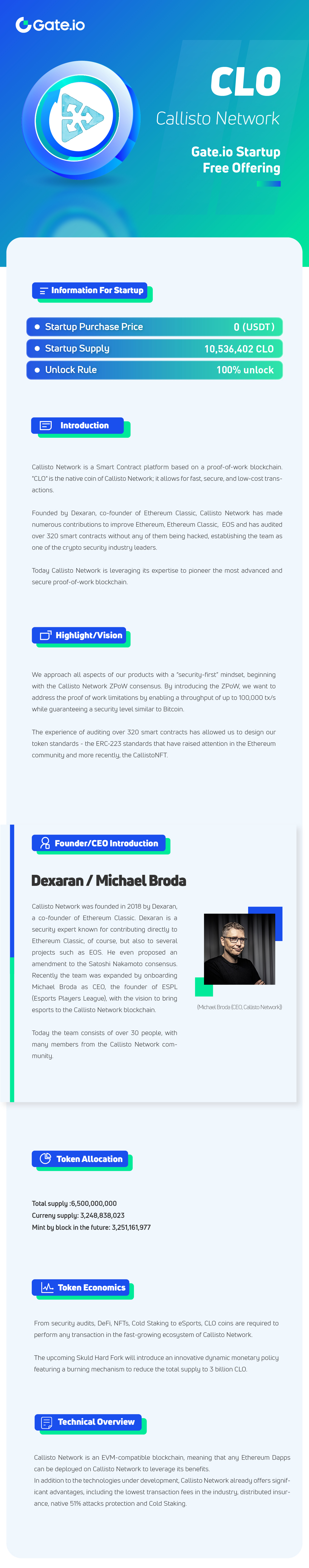 Callisto Network-Startup｜Gate.com