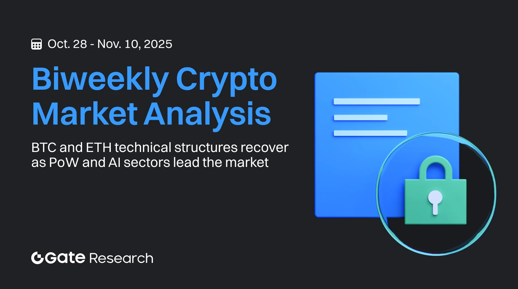 Gate Research: Struktur teknikal BTC dan ETH menunjukkan pemulihan, sementara sektor PoW dan AI menjadi pemimpin pasar.