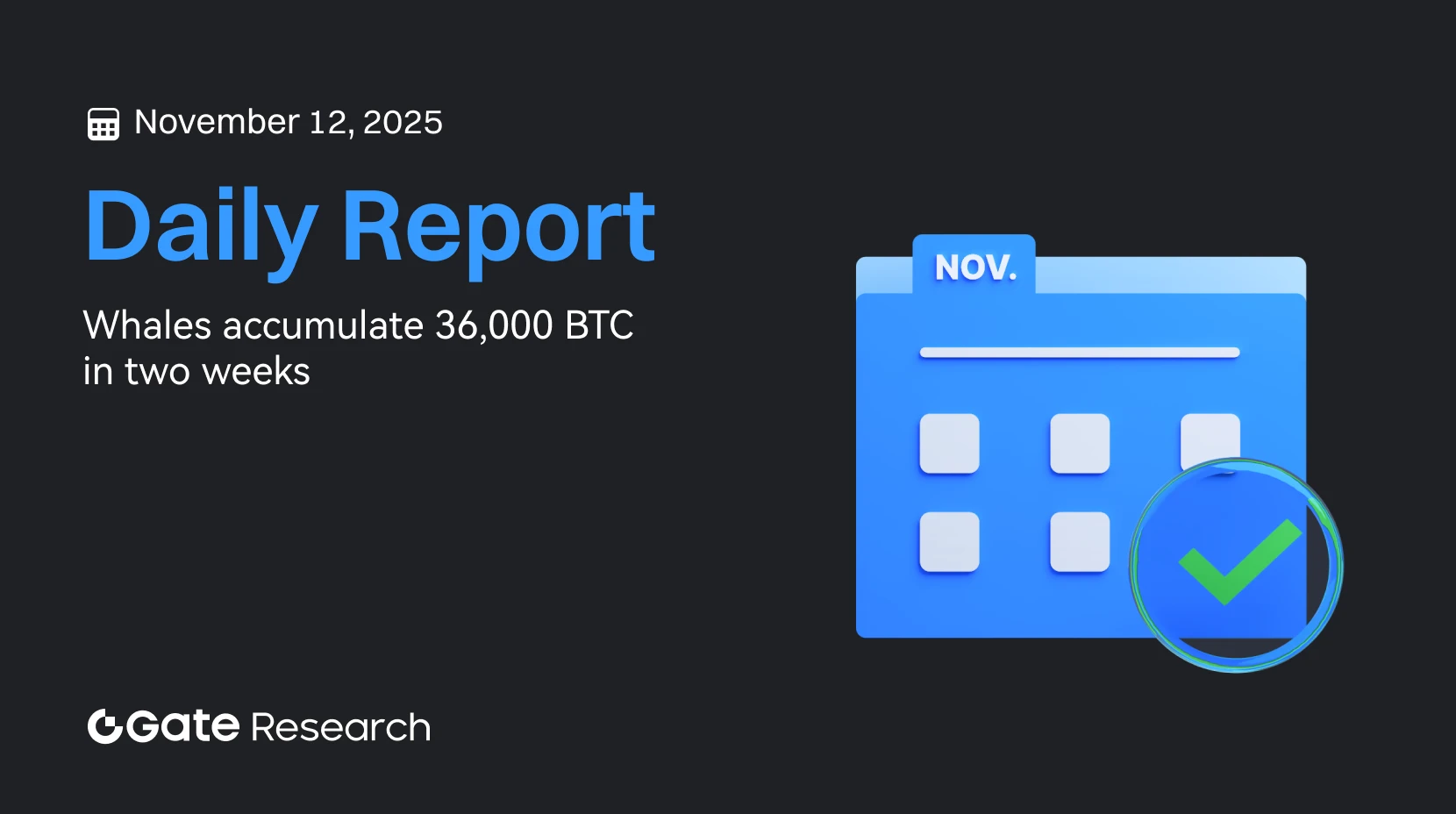 Gate Research: Whales Accumulate 36,000 BTC in Two Weeks｜Gate Connect Pioneers Apple Pay Crypto Sell