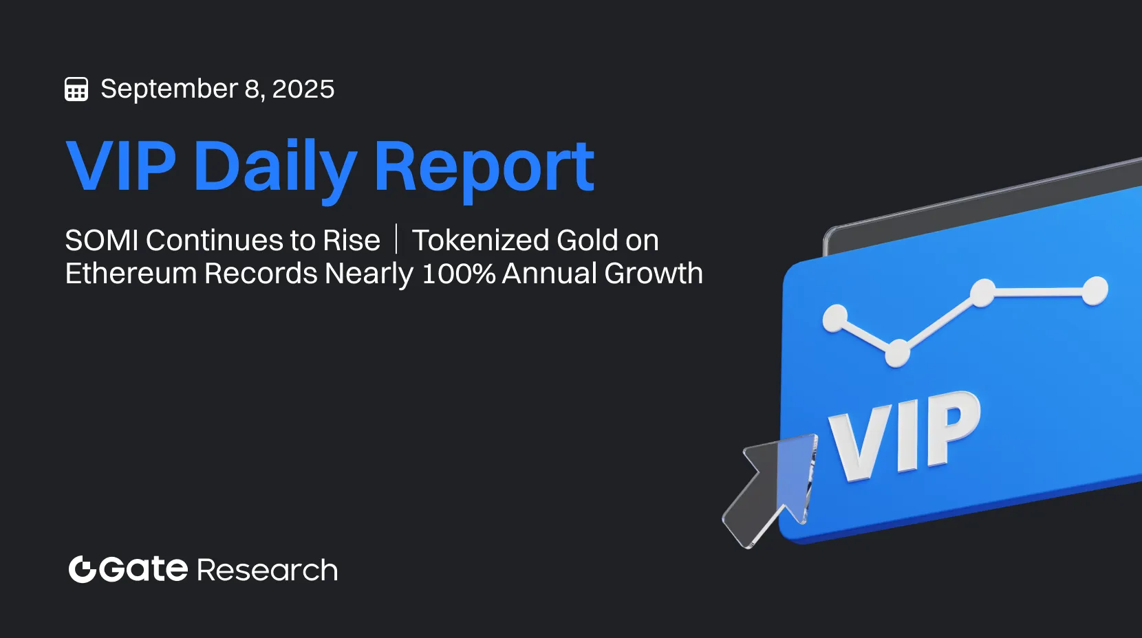 Gate Research : SOMI poursuit sa progression｜L'or tokenisé sur Ethereum affiche une croissance annuelle proche de 100 %