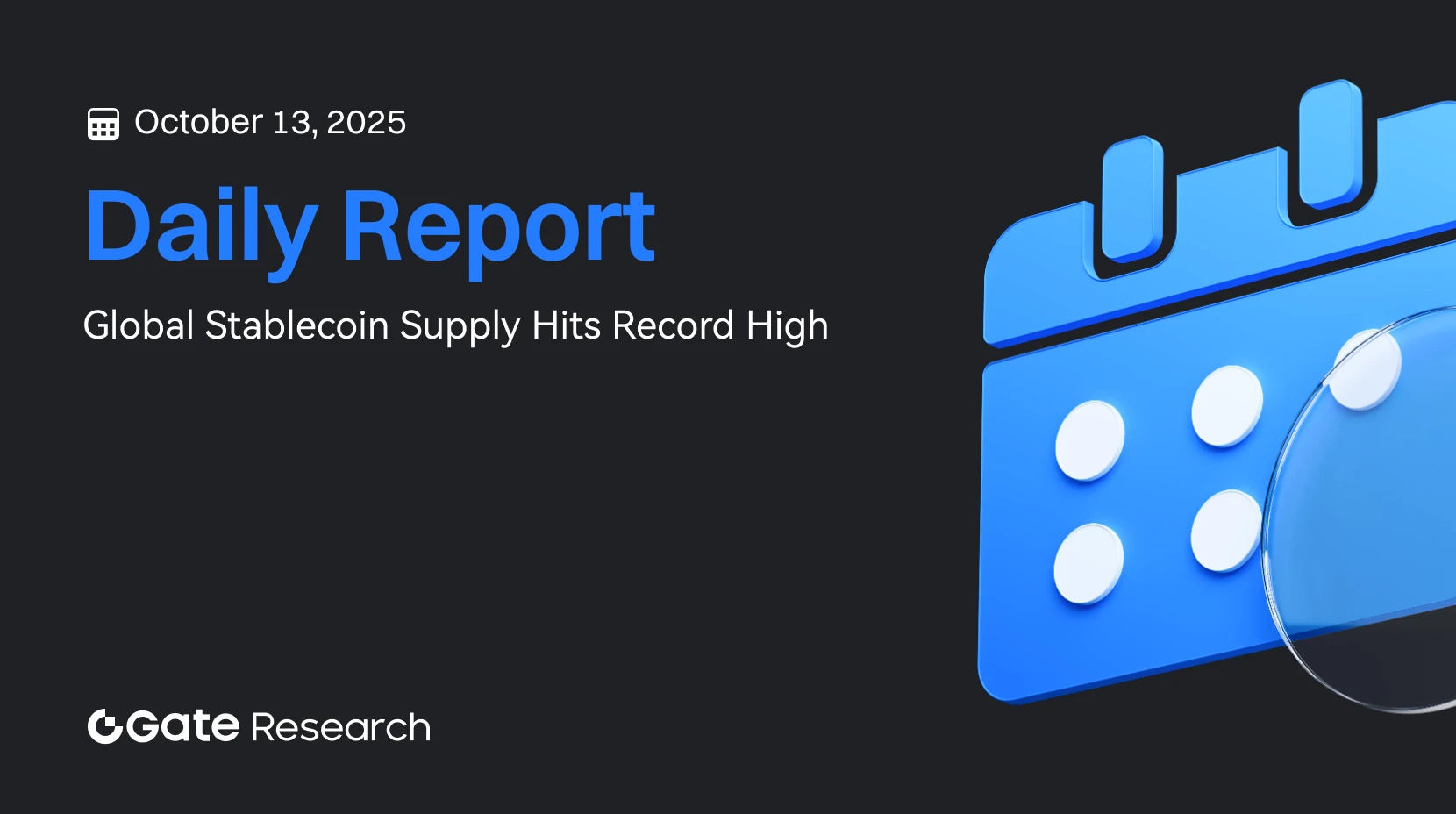 Gate Research: Nguồn cung Stablecoin toàn cầu lập kỷ lục mới | Grayscale đẩy mạnh thủ tục đăng ký sản phẩm TAO Trust