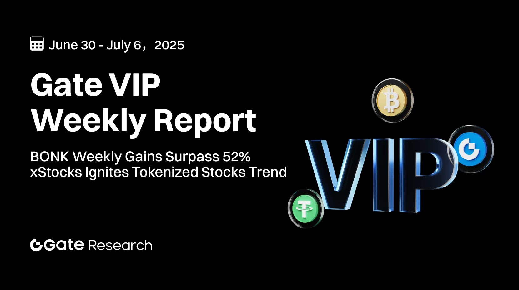 Gate Research: Starknet شهد ارتفاعًا، BONK ارتفع بأكثر من 52% أسبوعيًا، xStocks يشعل طفرة الأسهم المرمزة｜Gate VIP Weekly Report