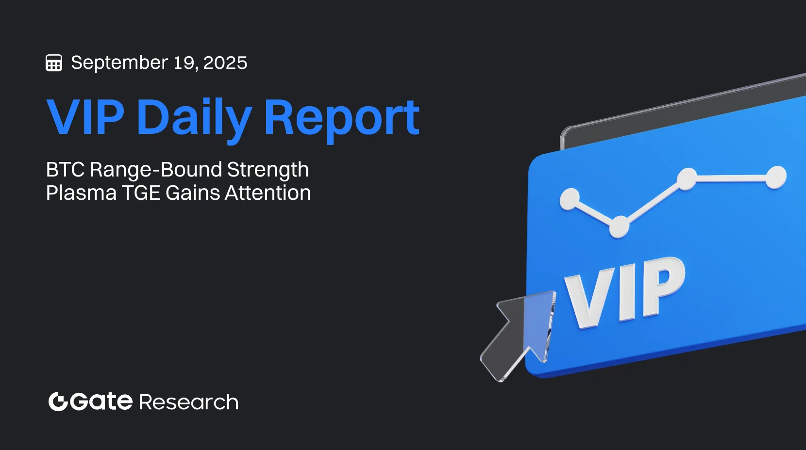 Gate Research: Estabilidade de BTC em Faixa de Valor | Plasma TGE Atrai Interesse