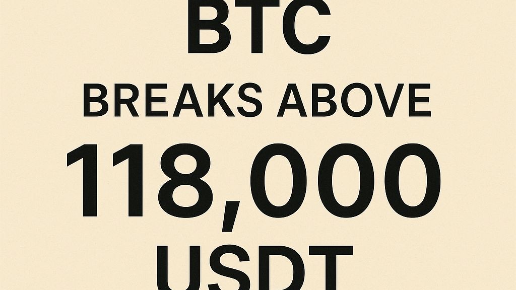 BTC يتجاوز 118,000 USDT ، وتضيق خسارة الـ 24 ساعة إلى النسبة