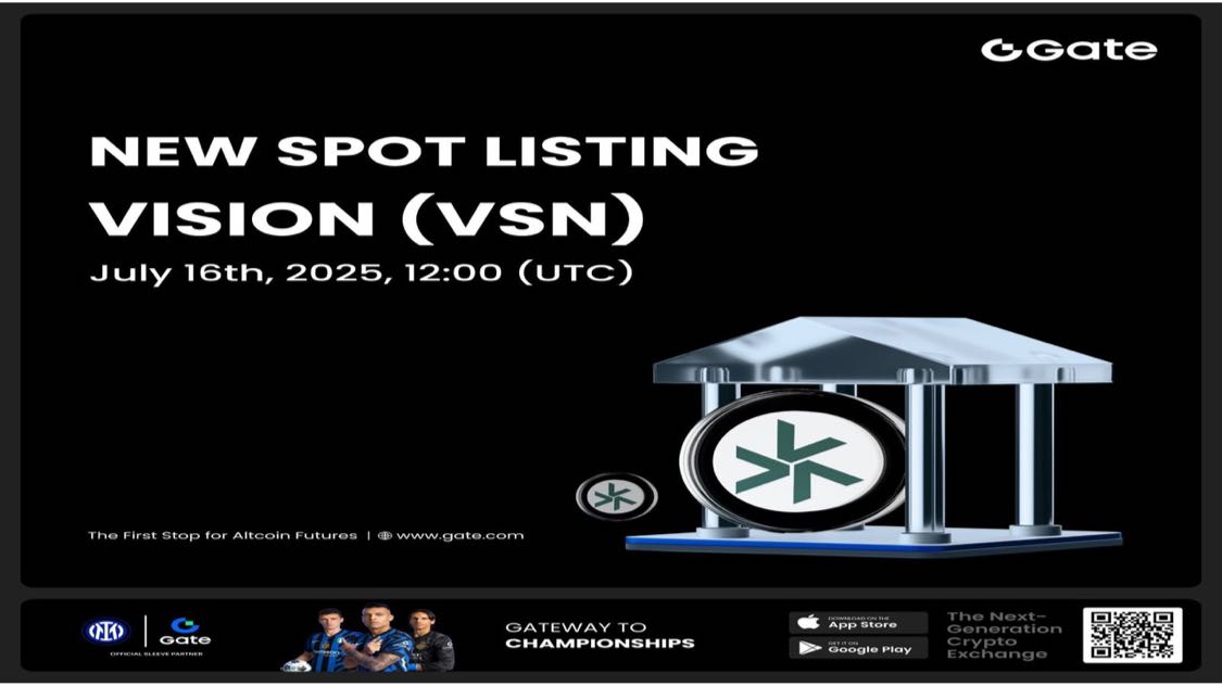 Gate inicialmente listará el comercio Al Contado de vision VSN y lanzará el Airdrop de holder