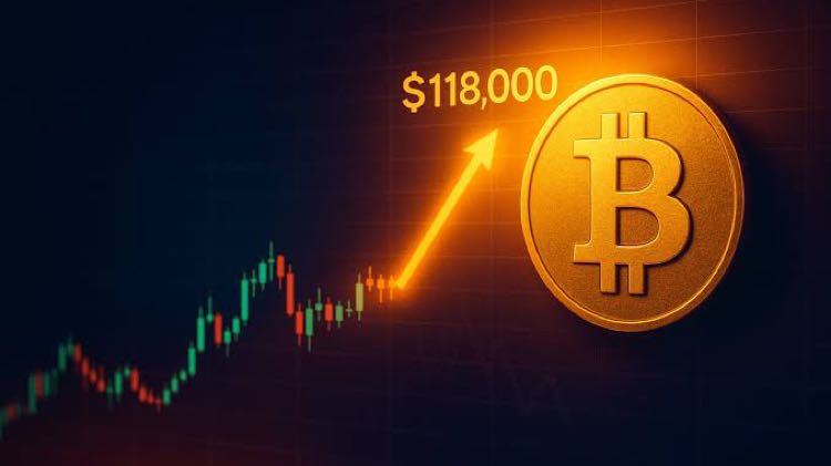 BTC ขึ้นเหนือ $118,000 เพิ่มขึ้น 0.32 เปอร์เซ็นต์ใน 24 ชั่วโมง