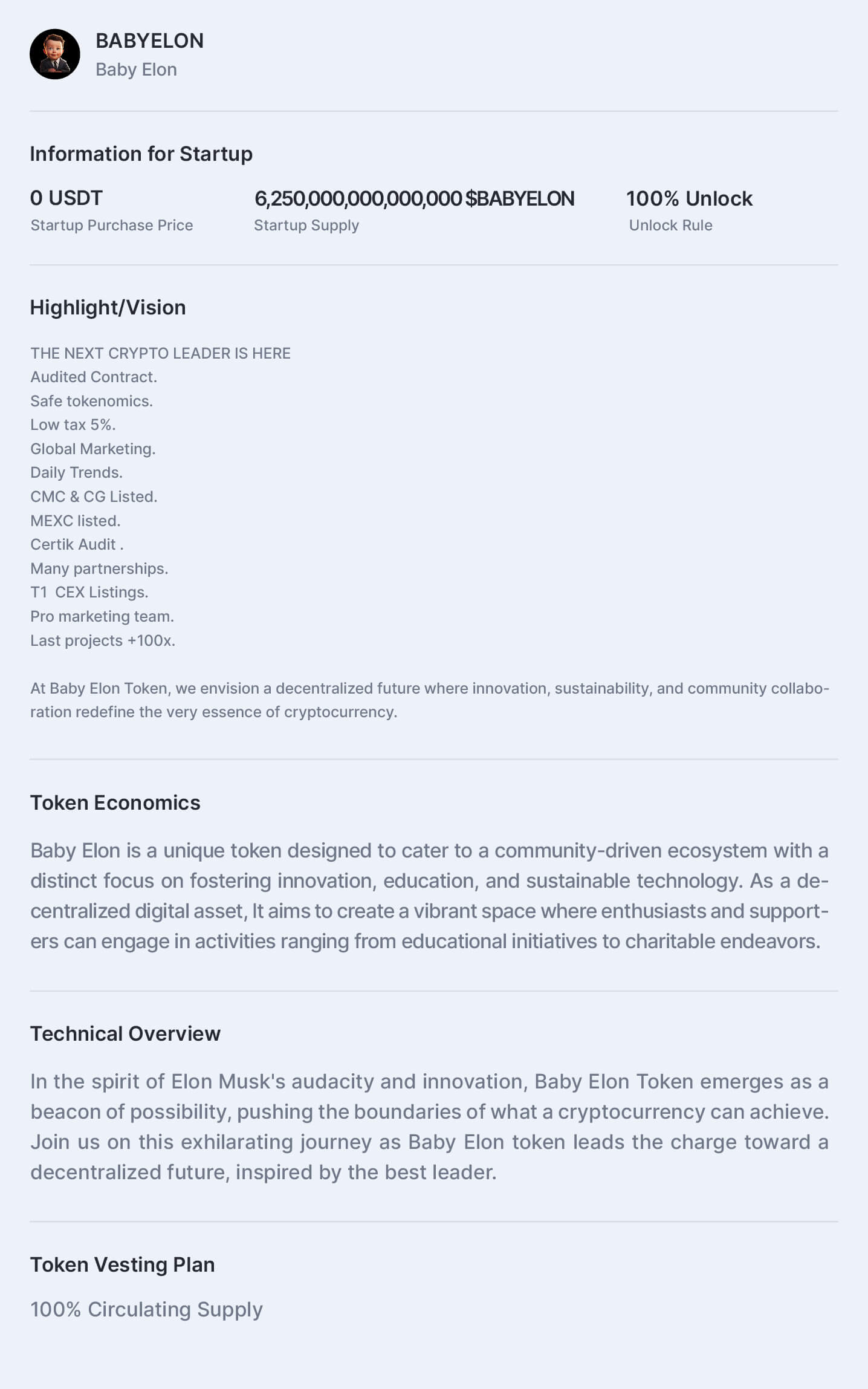 Baby Elon-Startup｜Gate.com