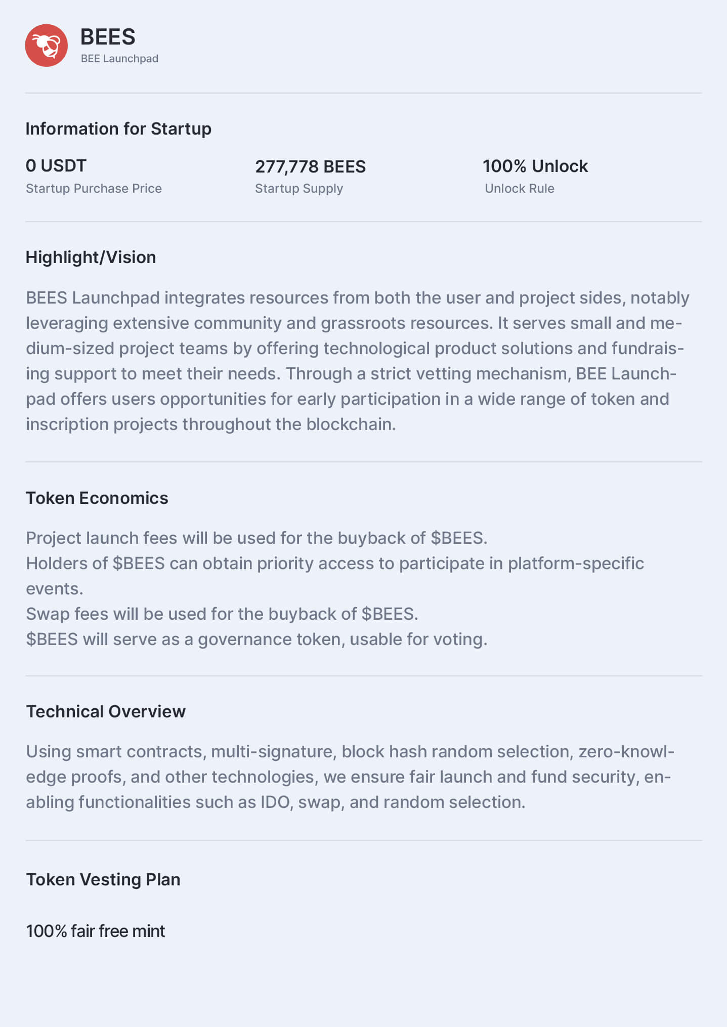 BEE Launchpad-Startup｜Gate.com